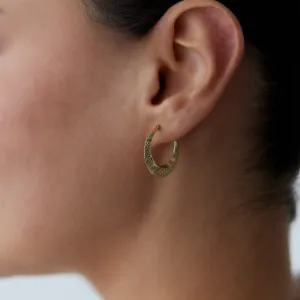 14k Gold Hoop Earrings Greek Earring