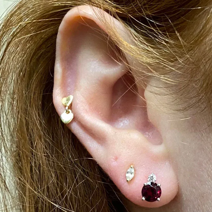 14K White Gold Chrome Pyrope Garnet and Diamond Earrings 1.00 Carat