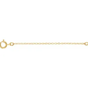 14KT Yellow Gold Safety Chain Extender with Spring Ring 2.25"