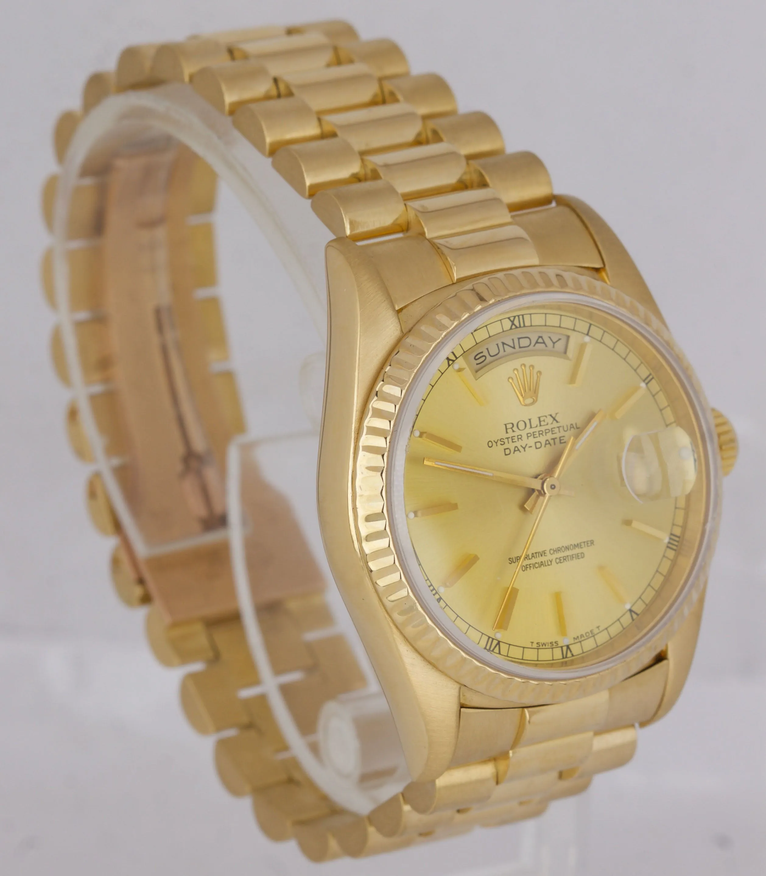 1993 Rolex Day-Date President 36mm Double Quickset 18K Yellow Gold Watch 18238