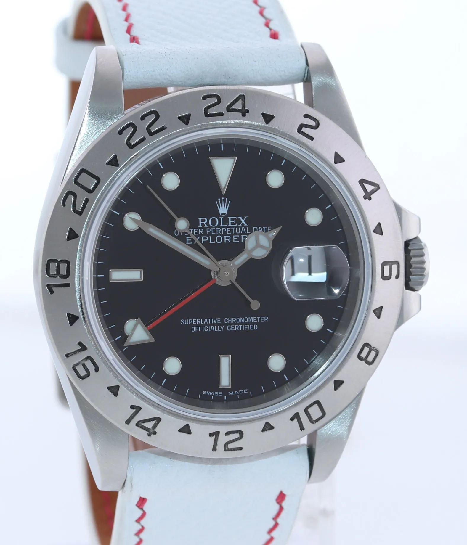 2002 Rolex Explorer II Black Dial 16570 40mm Date GMT Watch