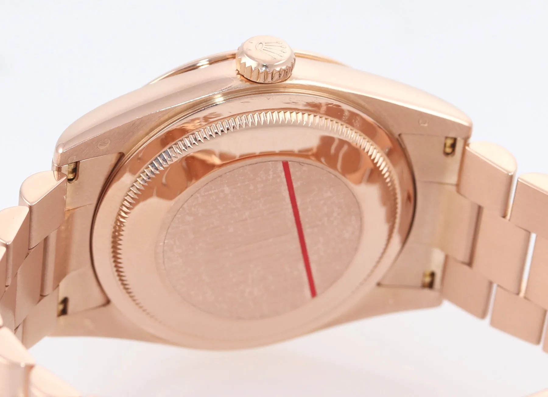 2008 PAPERS NEW BUCKLE Rolex Rose Gold President 36mm 118235 18K Black Arabic
