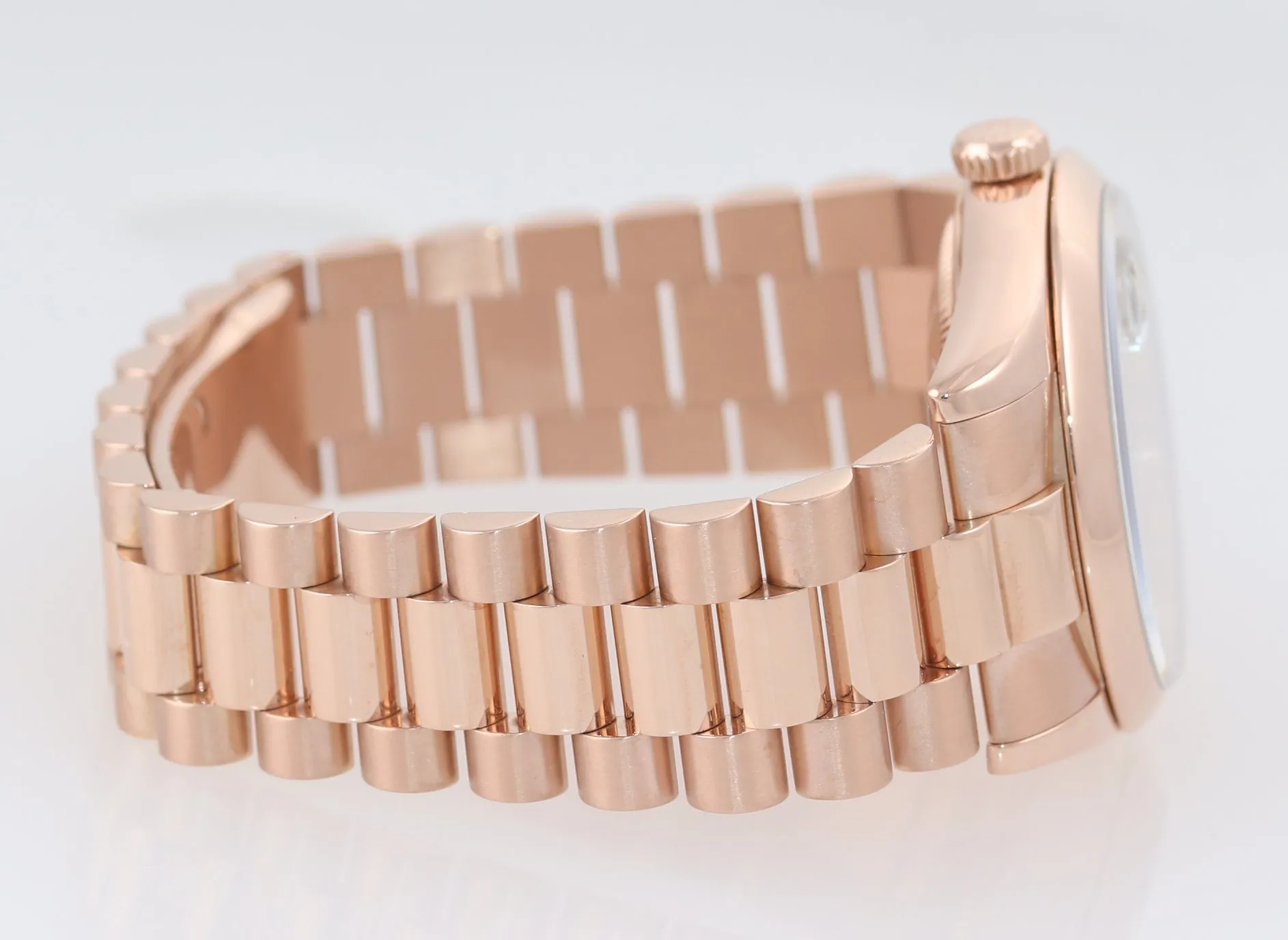 2008 PAPERS NEW BUCKLE Rolex Rose Gold President 36mm 118235 18K Black Arabic