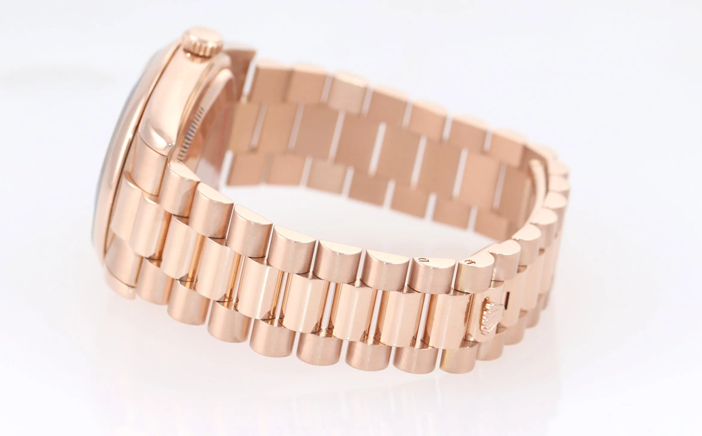 2008 PAPERS NEW BUCKLE Rolex Rose Gold President 36mm 118235 18K Black Arabic