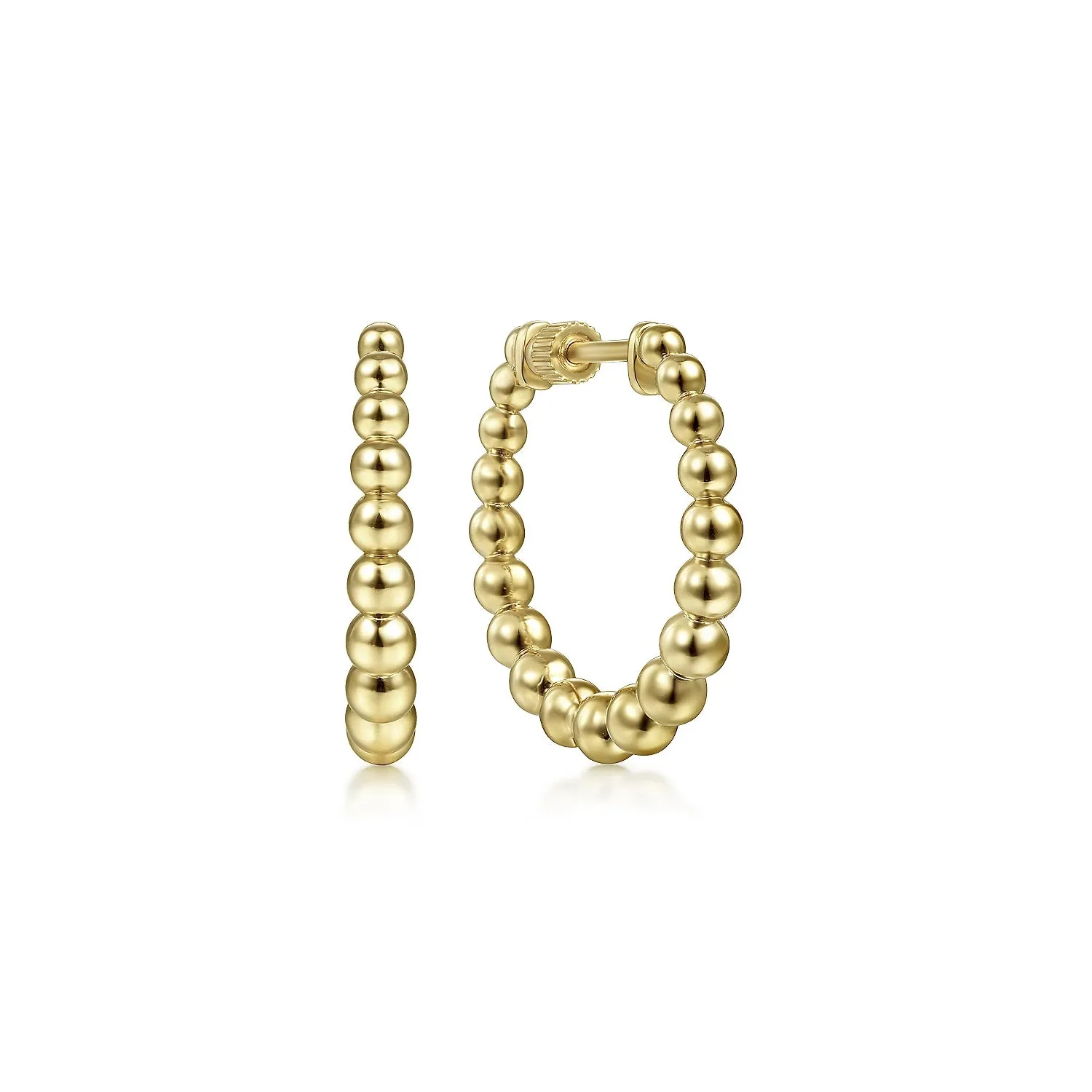 20mm Beaded Classic Hoop Earrings