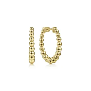20mm Beaded Classic Hoop Earrings