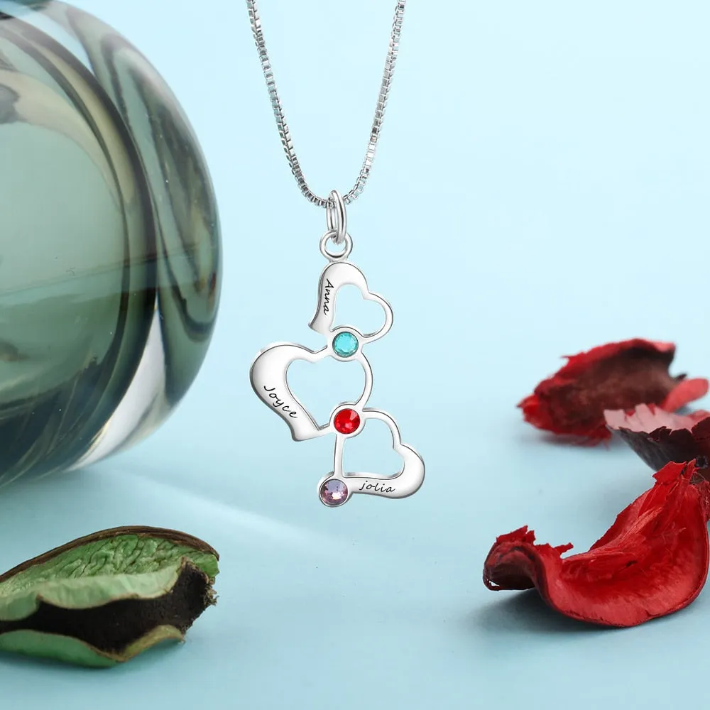 3 Hollow Design Personalized Engrave Necklace