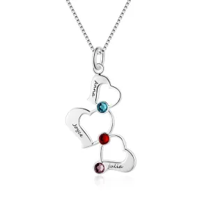 3 Hollow Design Personalized Engrave Necklace