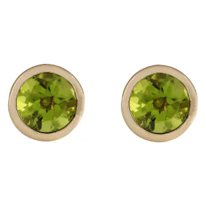 3.00 Carat Natural Peridot 14K Yellow Gold Earrings