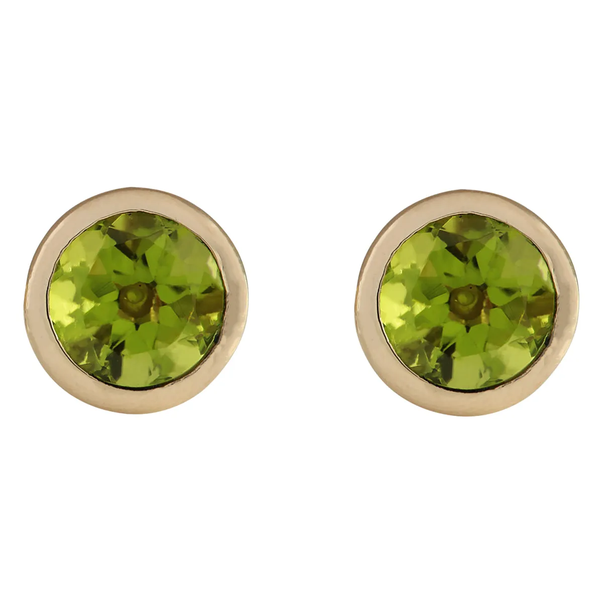 3.00 Carat Natural Peridot 14K Yellow Gold Earrings