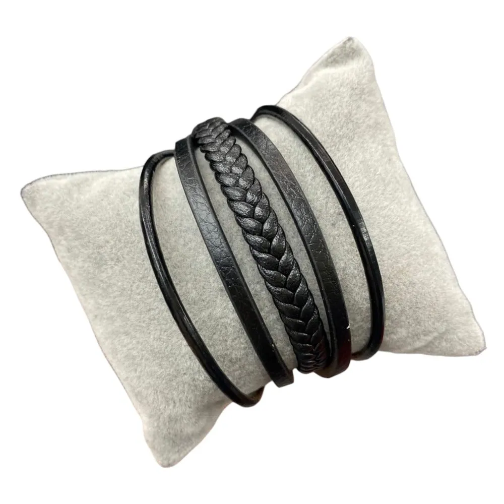 5-Strand Leather Bracelet