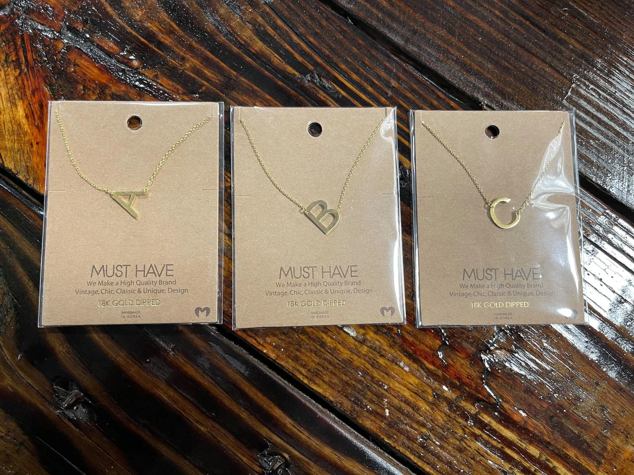 Along you Came Small Initial Necklace