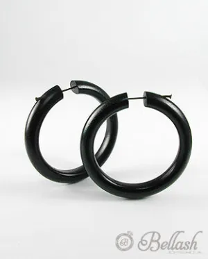 Aretes Arracadas Artesanales de Madera - Wood Handmade Hoop Earrings - ID: 6679620 Bellash