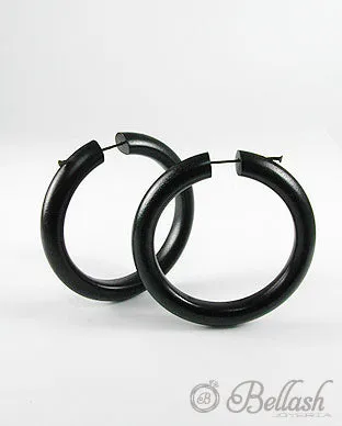 Aretes Arracadas Artesanales de Madera - Wood Handmade Hoop Earrings - ID: 6679620 Bellash