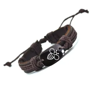 Bee Leather Bracelet