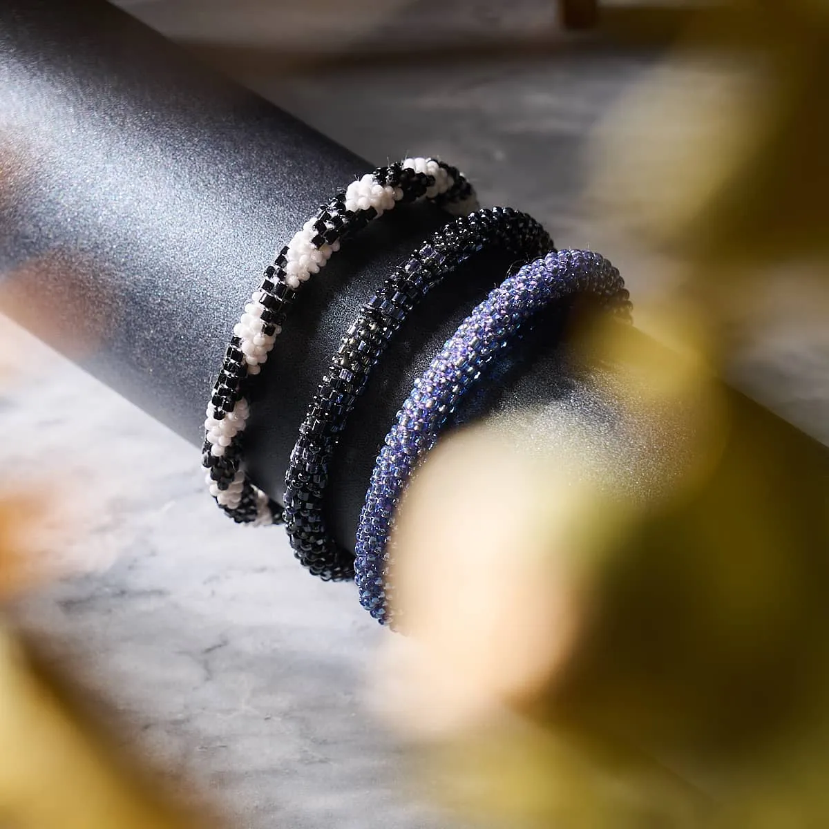 Bermuda Triangle | Himalayan Glass Bead Bracelet