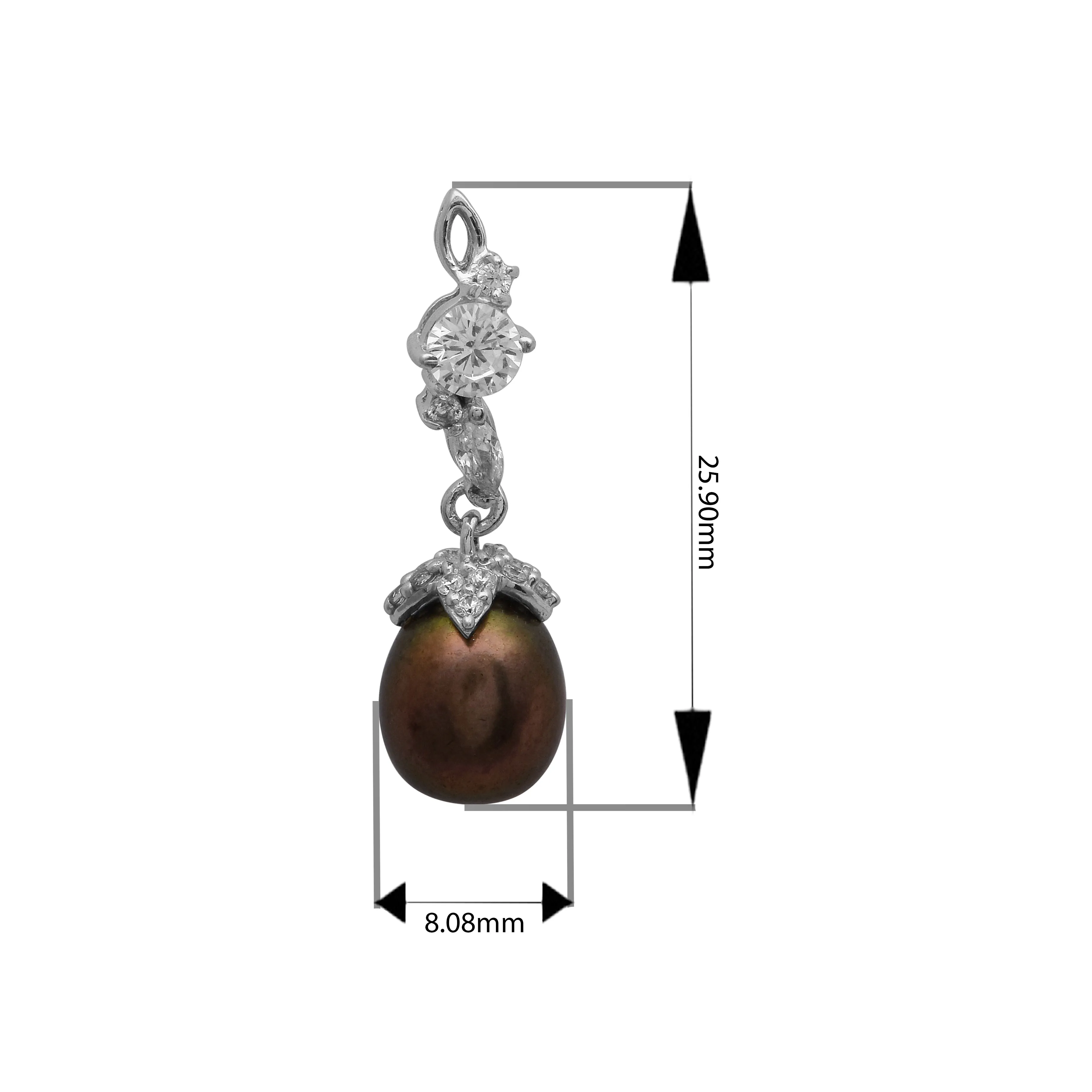 Black Pearl Dangle Earrings