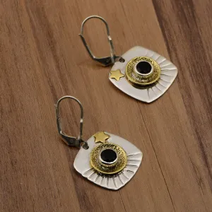 Black Spinel Handmade Dangle Earrings