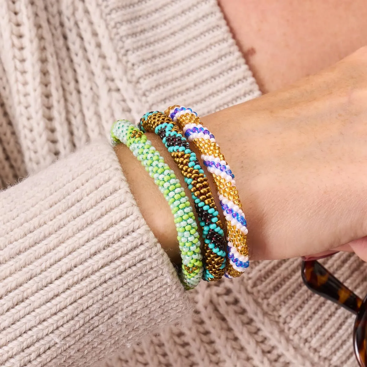 Blitzen | Himalayan Glass Bead Bracelet