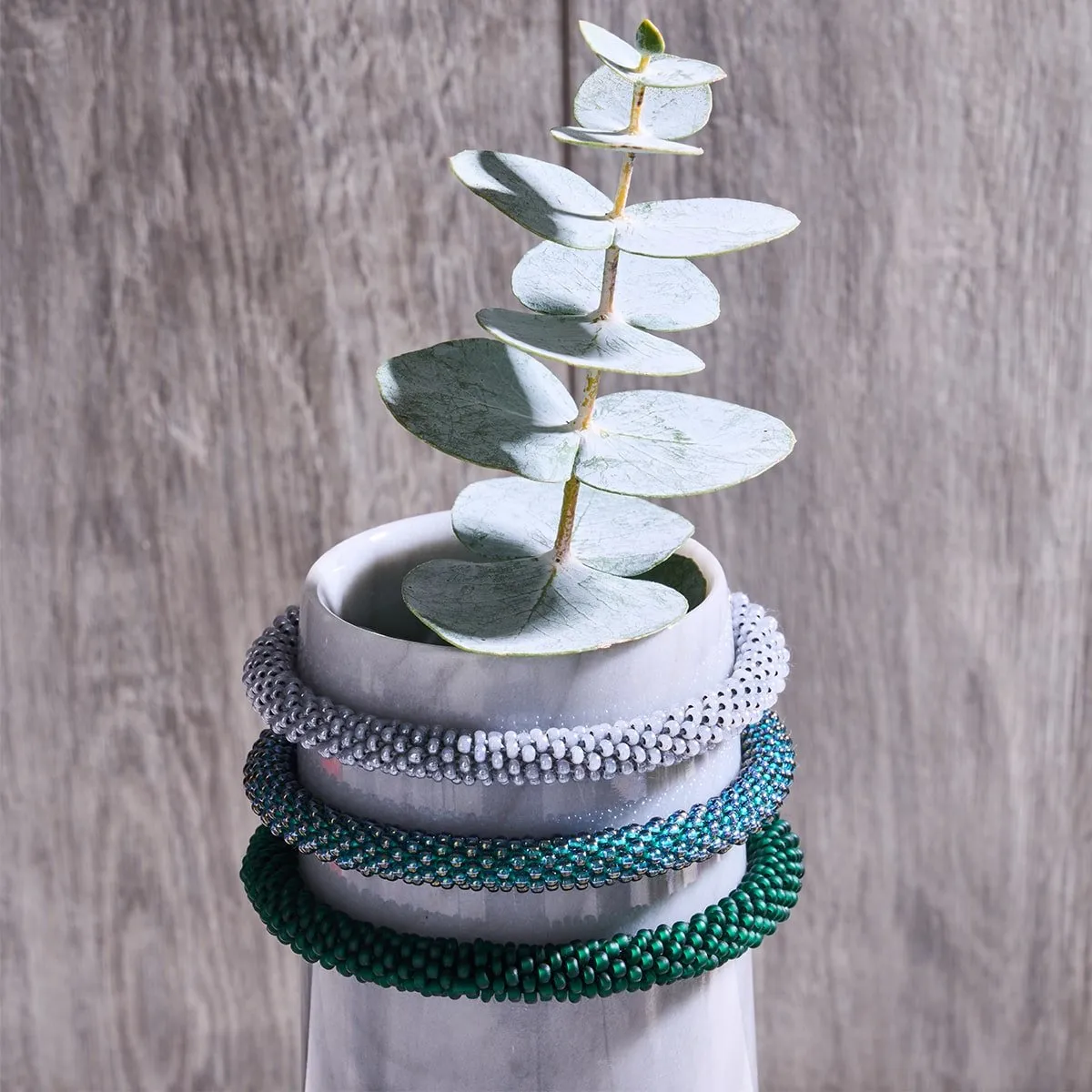 Brunswick Pine | Himalayan Glass Bead Bracelet