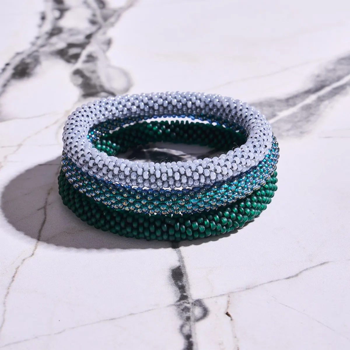 Brunswick Pine | Himalayan Glass Bead Bracelet