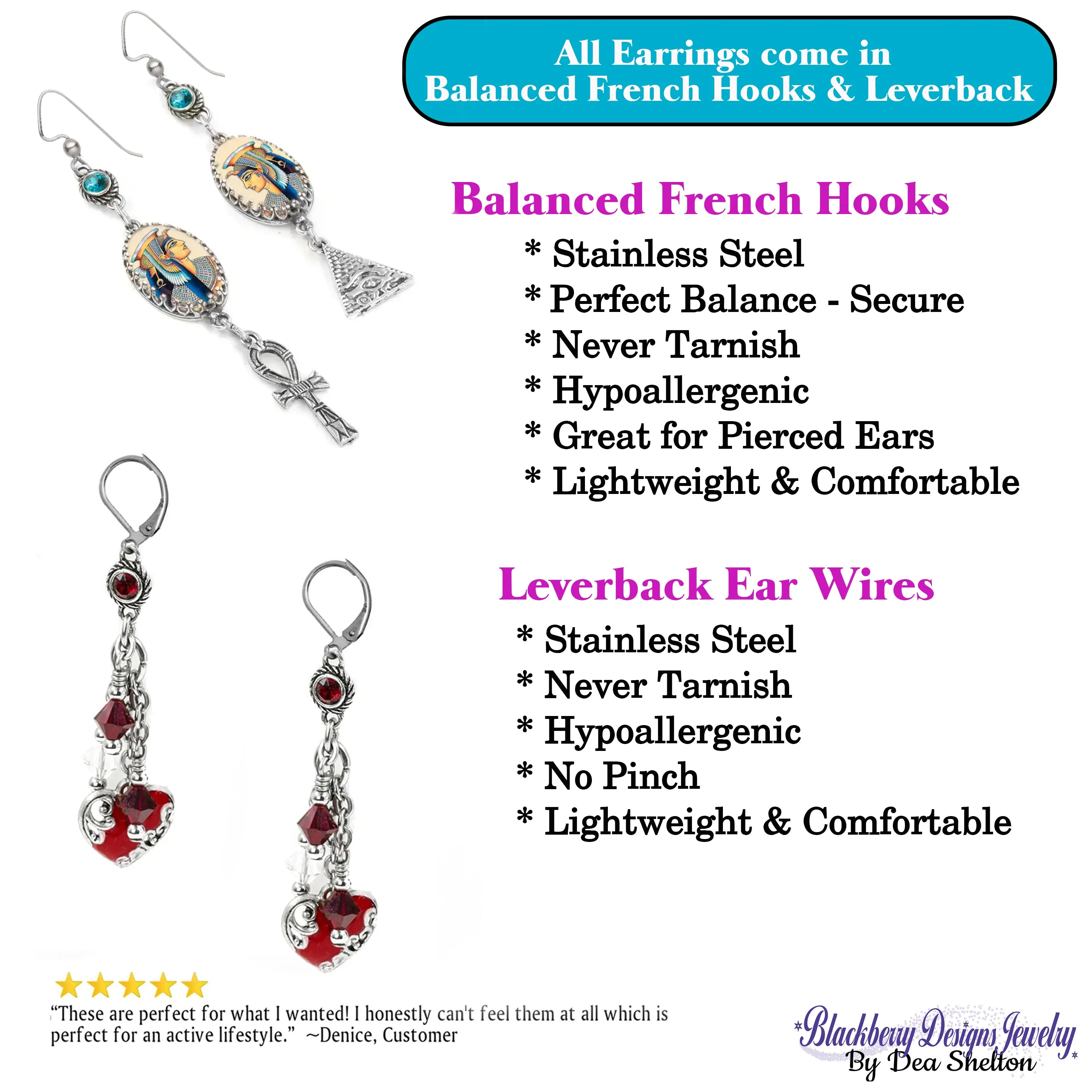 Capricorn Horoscope Gemstone Earrings