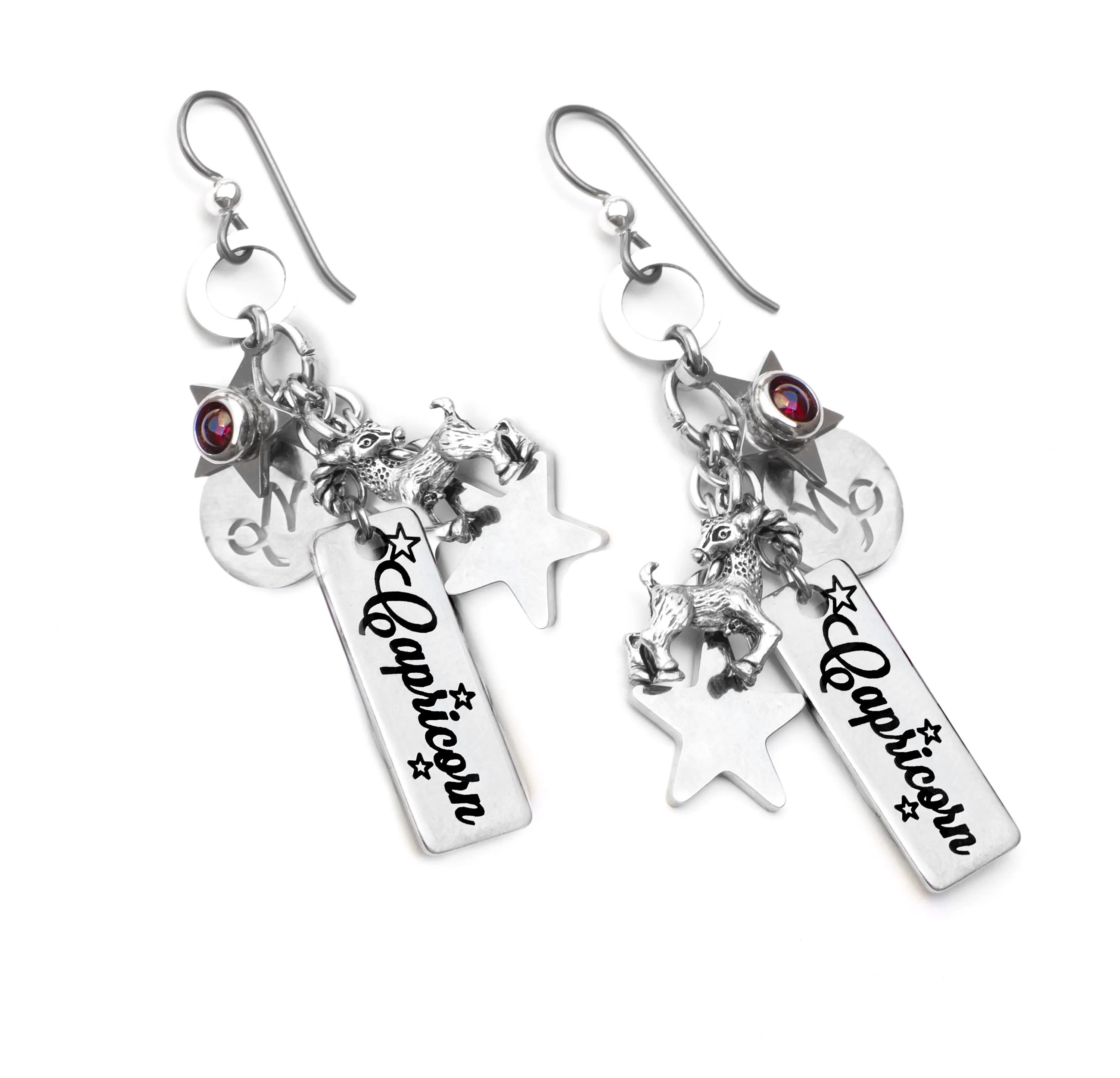 Capricorn Horoscope Gemstone Earrings