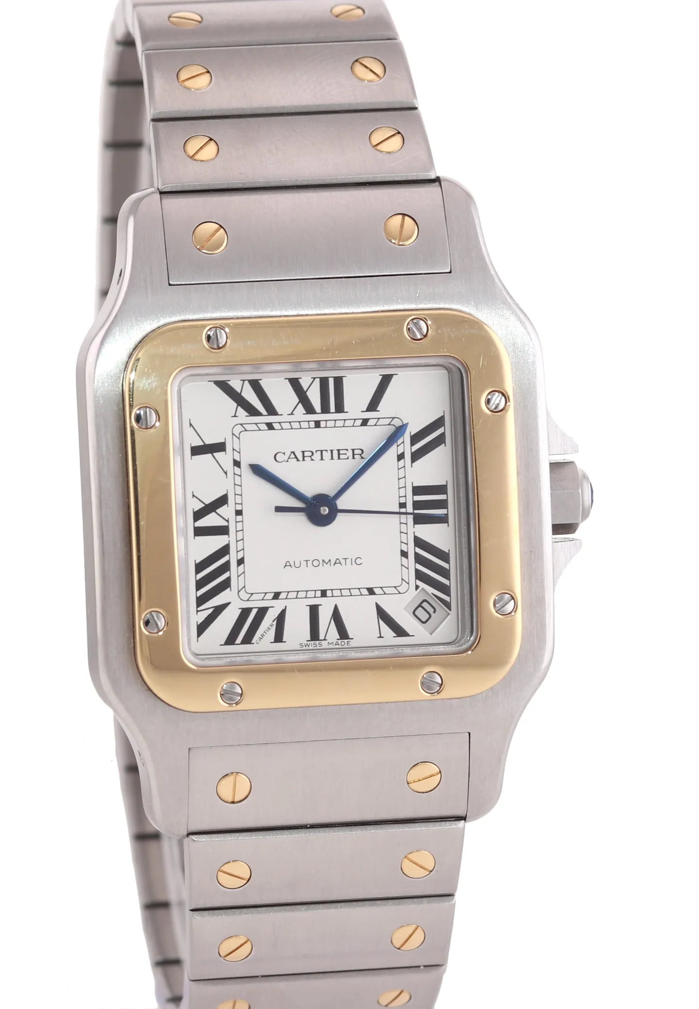Cartier Santos Galbee 32mm Auto Two-Tone Stainless 18K White Roman 2823 W20099C4