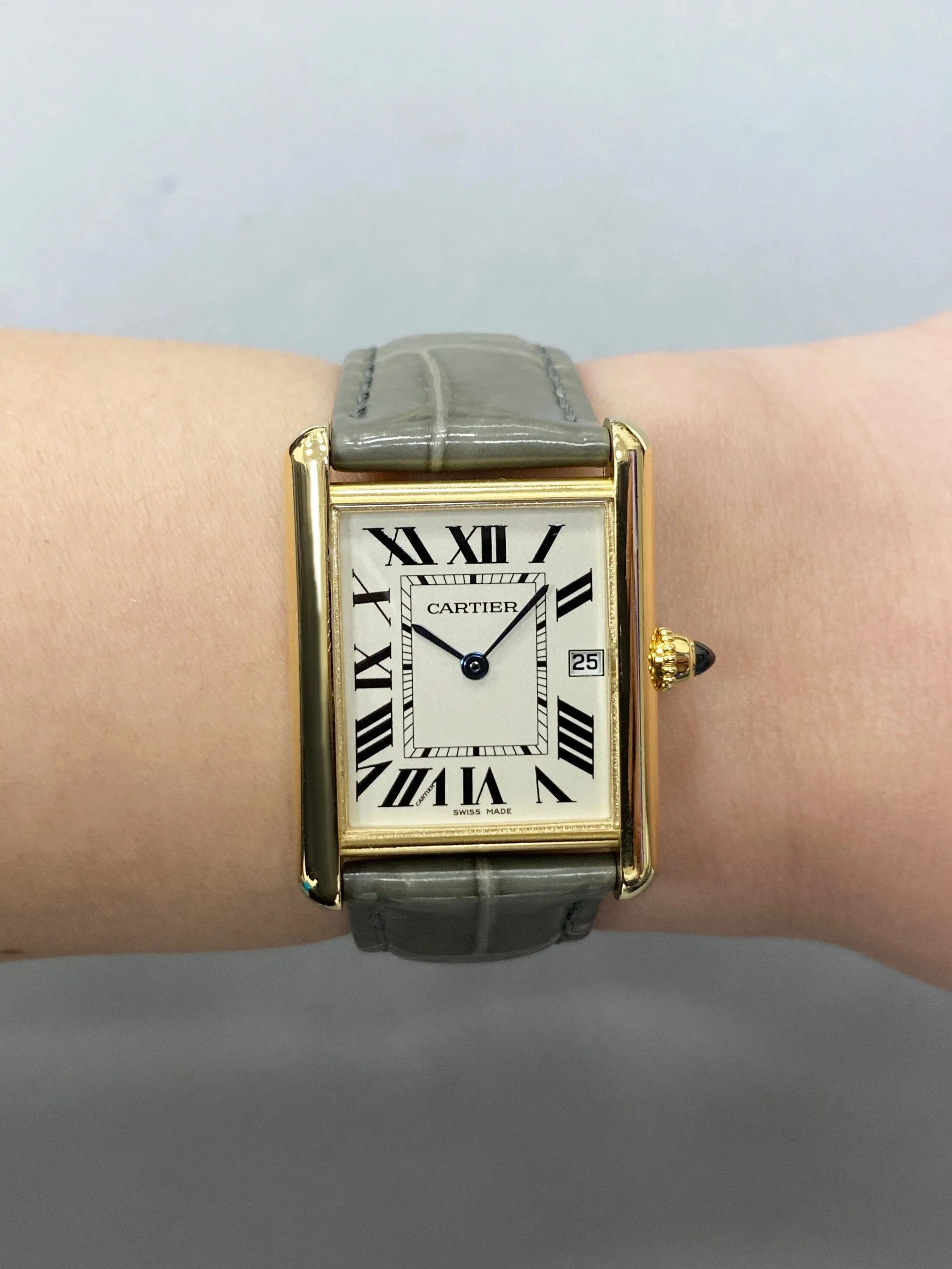 Cartier Tank Louis W1529756 18K Yellow Gold Mens Watch