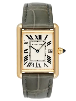 Cartier Tank Louis W1529756 18K Yellow Gold Mens Watch