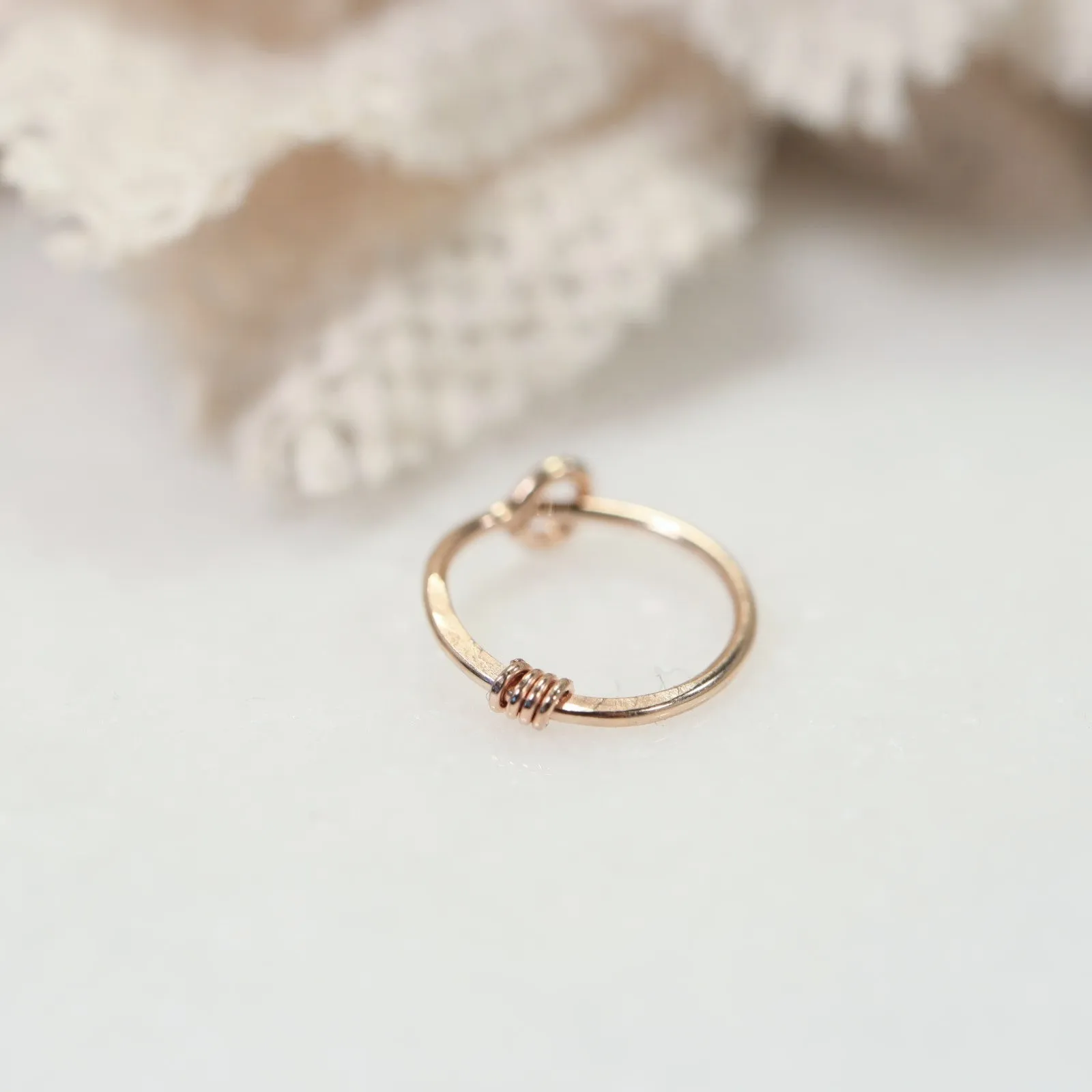 Cartilage Hoop Earring Hammered & Wrapped - Choose Your Diameter, Gauge, Metal