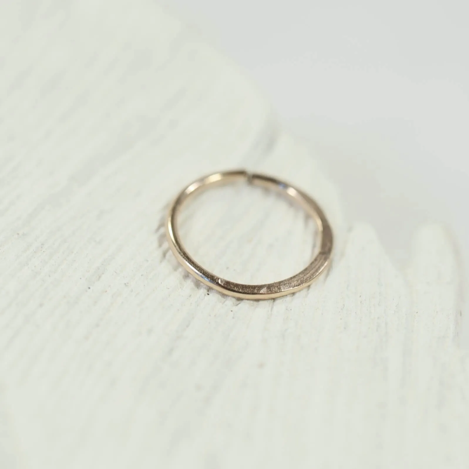Cartilage Hoop Earring Hammered - Endless, Choose Your Diameter, Gauge, Metal