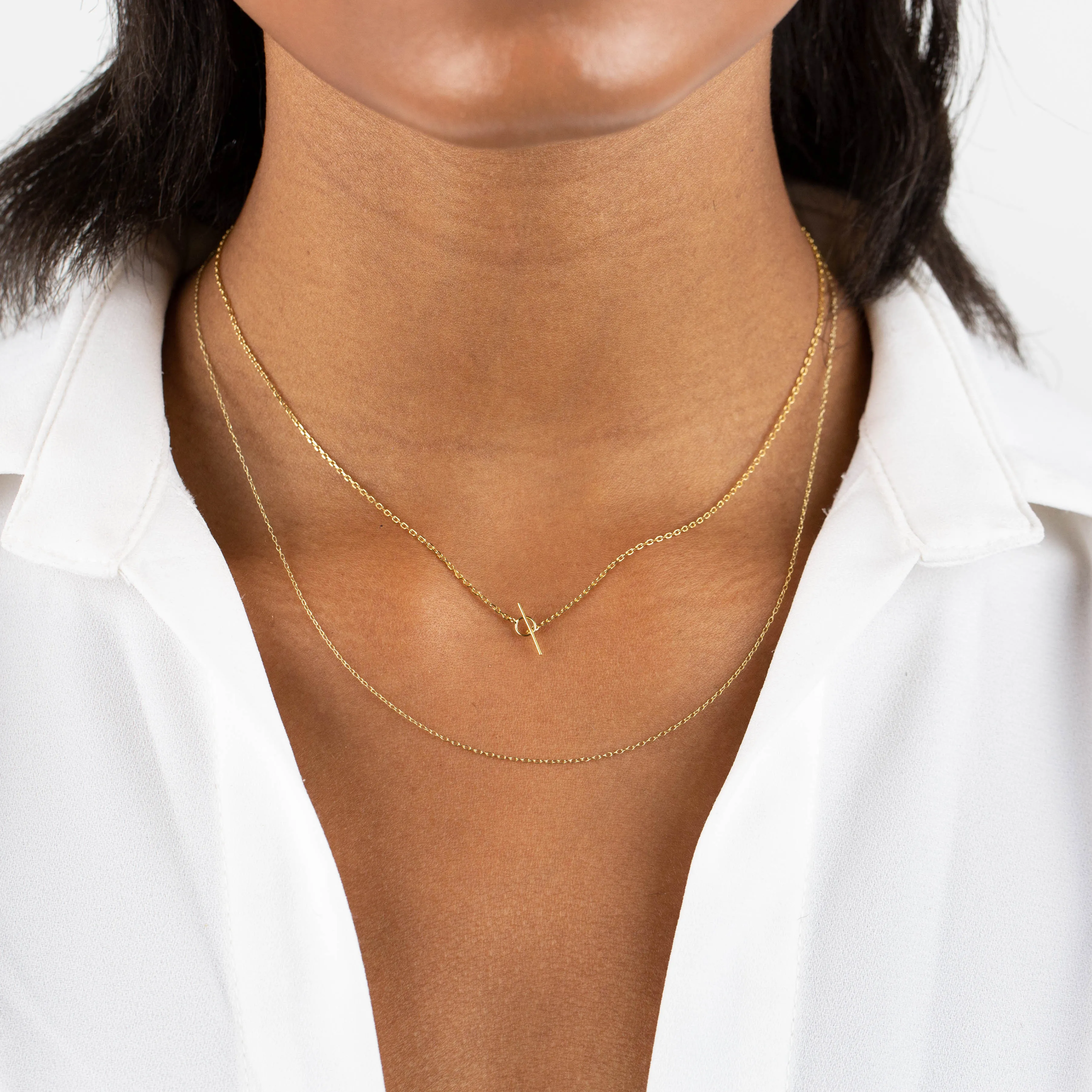 Chain Toggle Necklace Combo Set