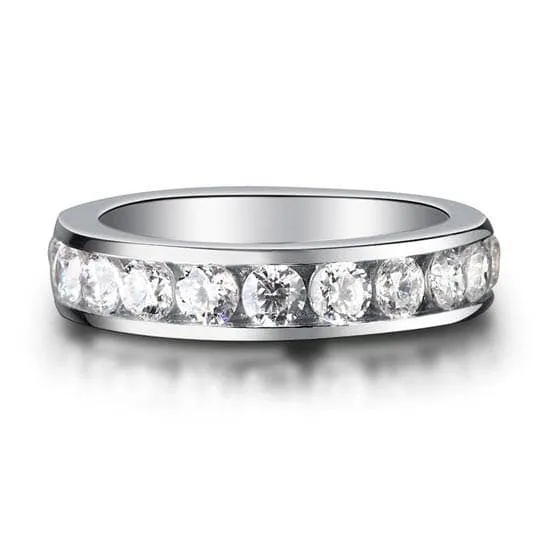 Channel Setting Diamond Eternity Band Wedding Band