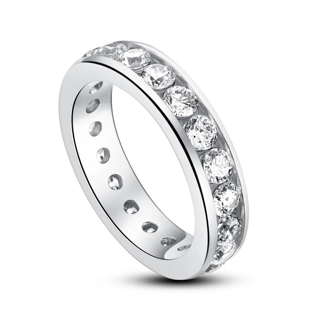 Channel Setting Diamond Eternity Band Wedding Band