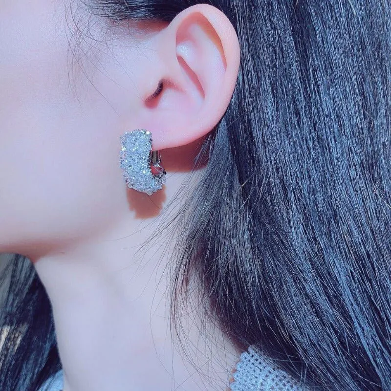 Charm Sapphire Gemstone Earrings For Women Wedding Jewelry