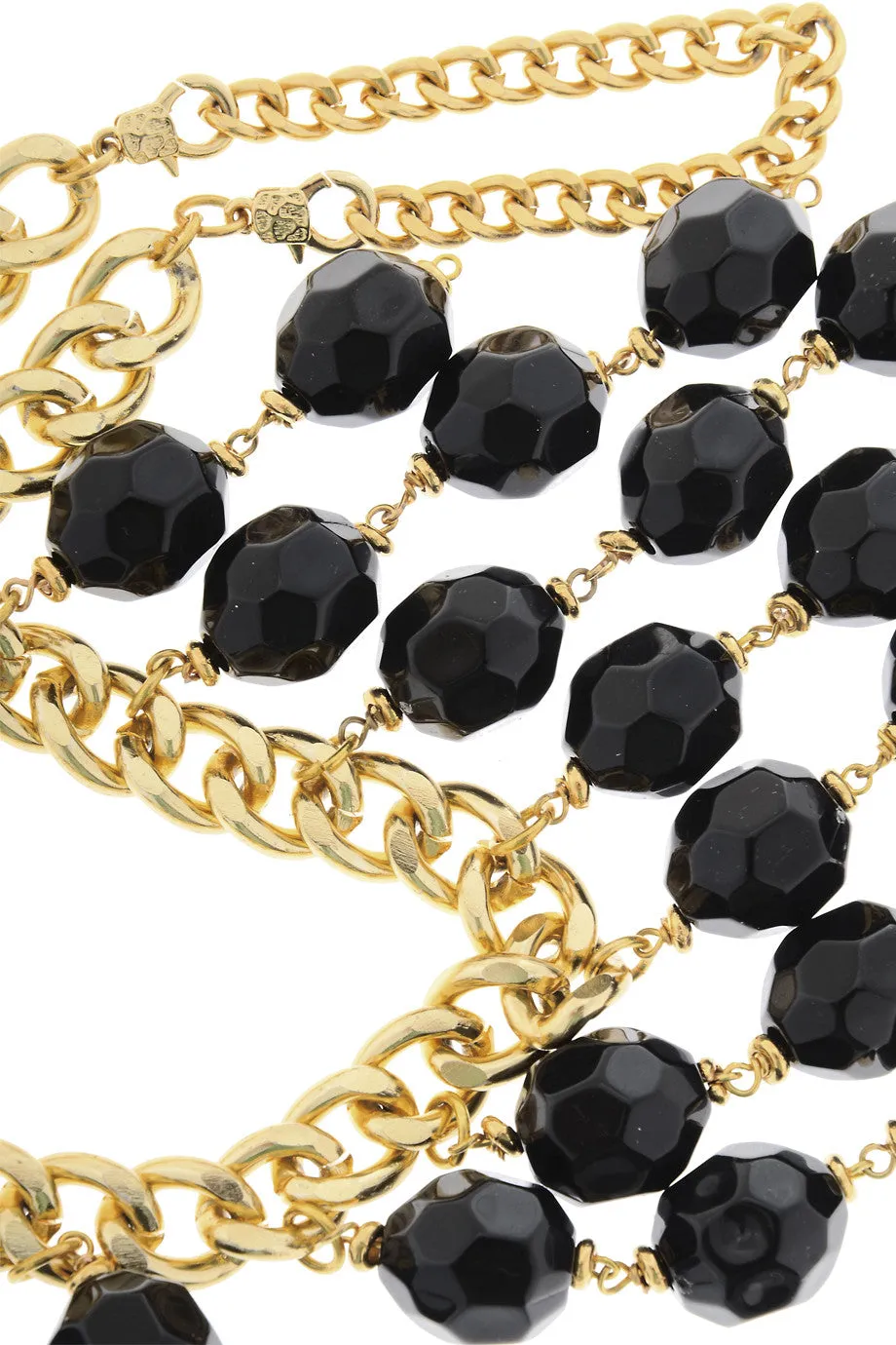 CLAIRE VANS KEMAT Gold Multi Strand Beaded Necklace