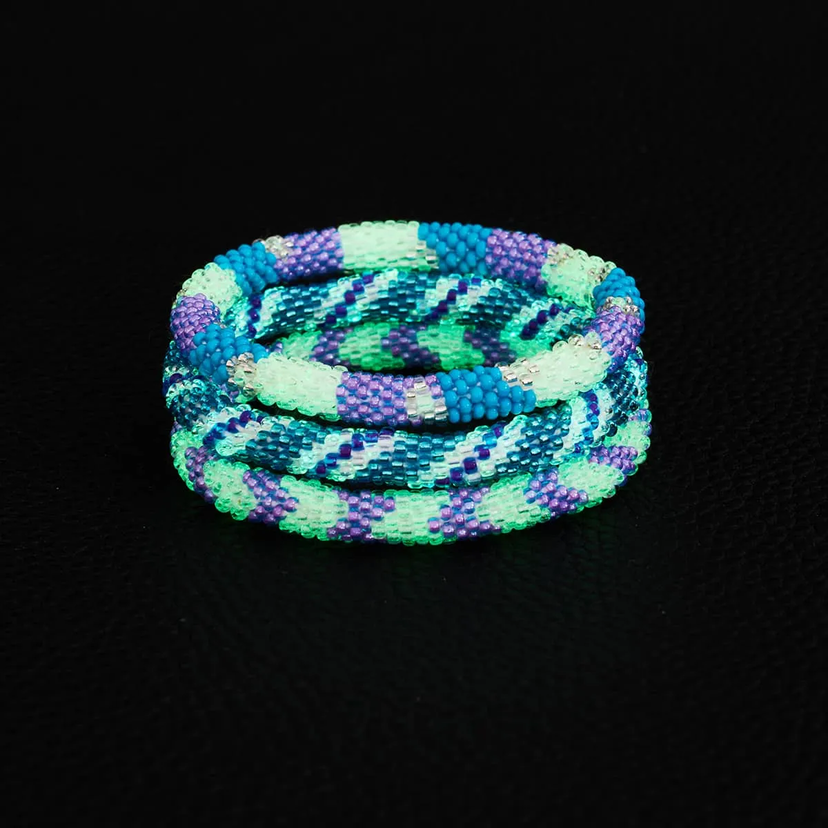 Crystal Ball | Himalayan Glass Bead Bracelet