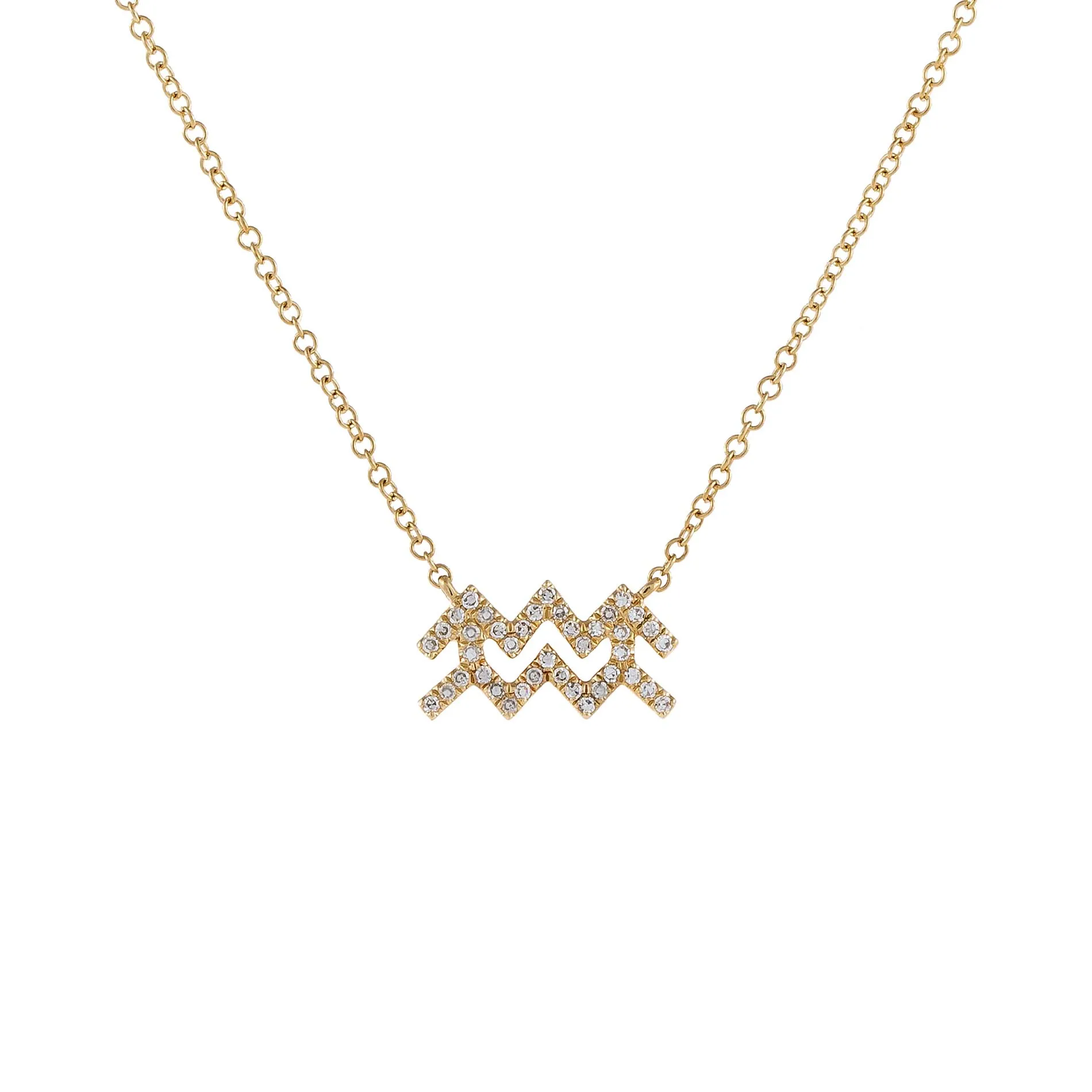 Diamond Zodiac Necklace 14K
