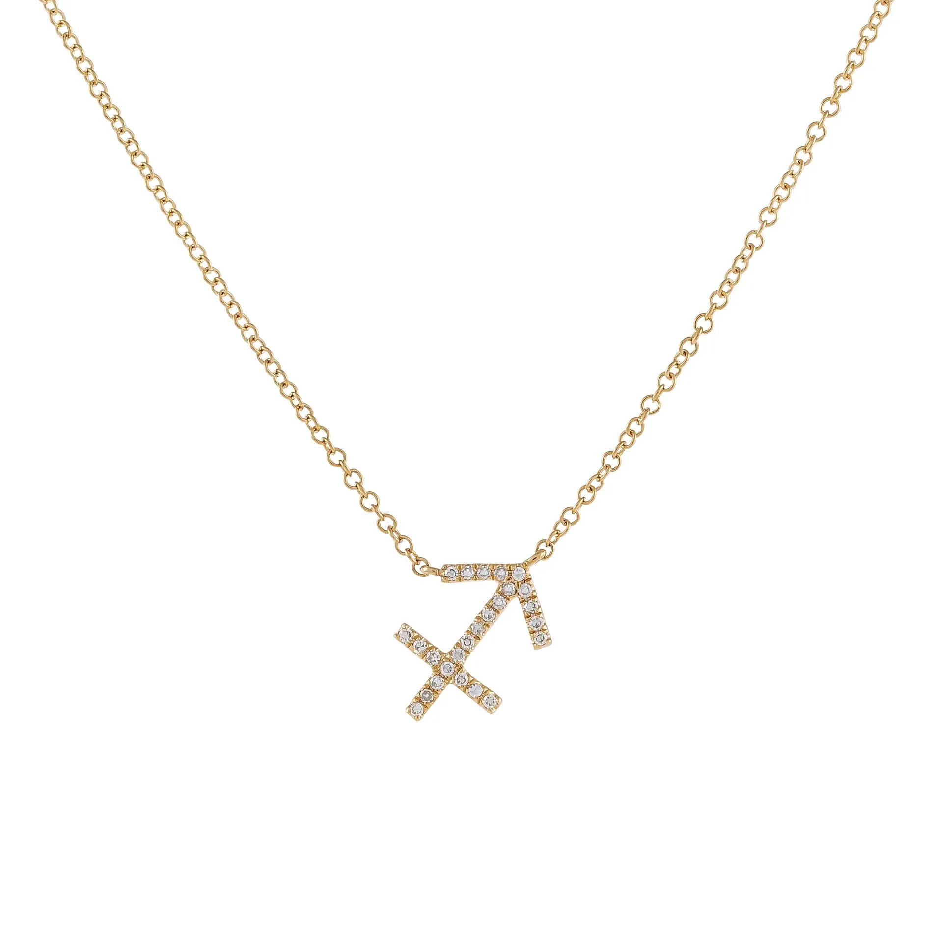 Diamond Zodiac Necklace 14K