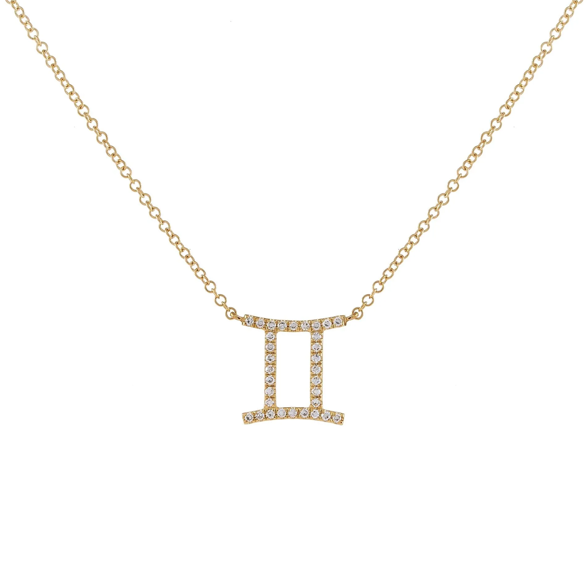 Diamond Zodiac Necklace 14K