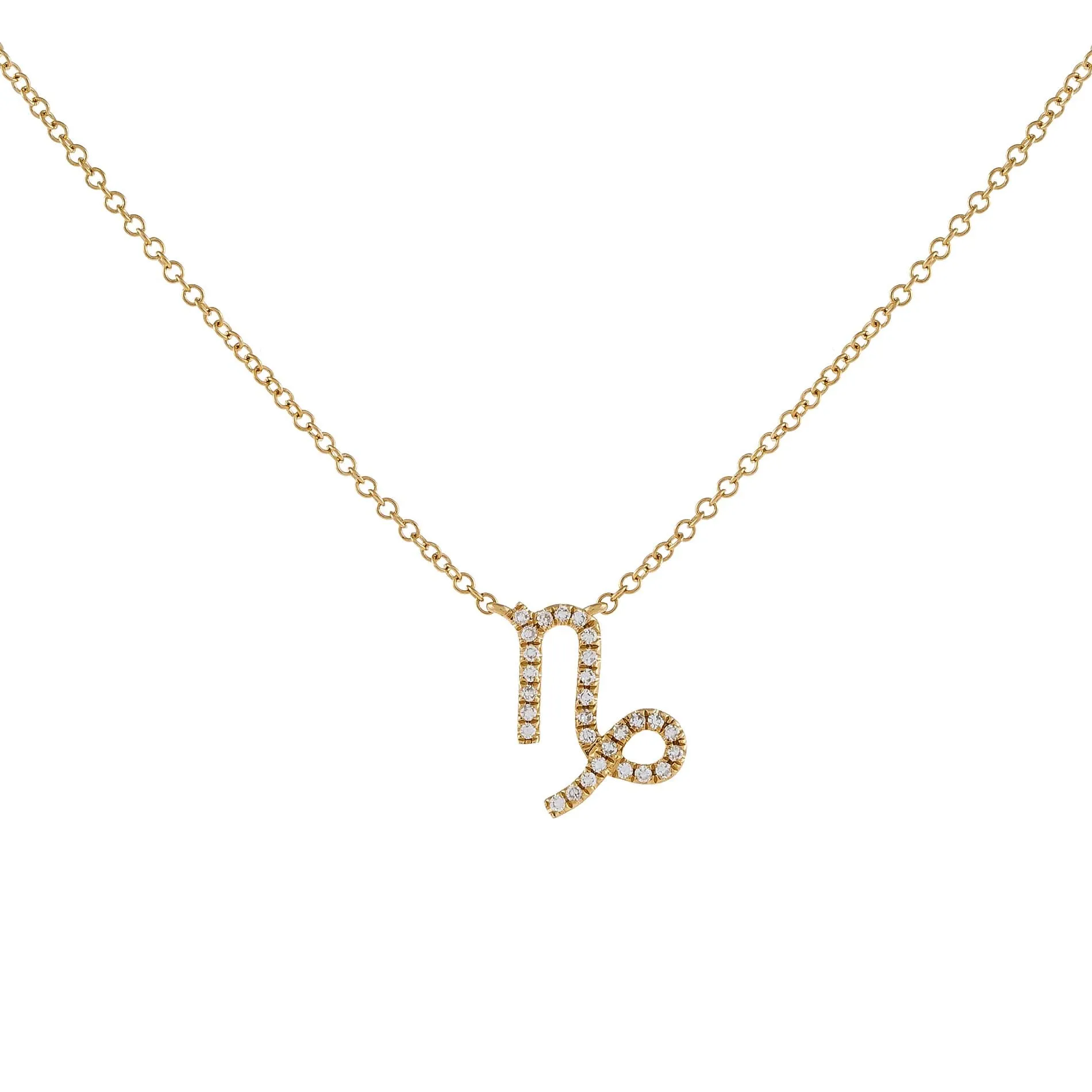 Diamond Zodiac Necklace 14K