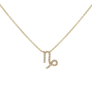 Diamond Zodiac Necklace 14K