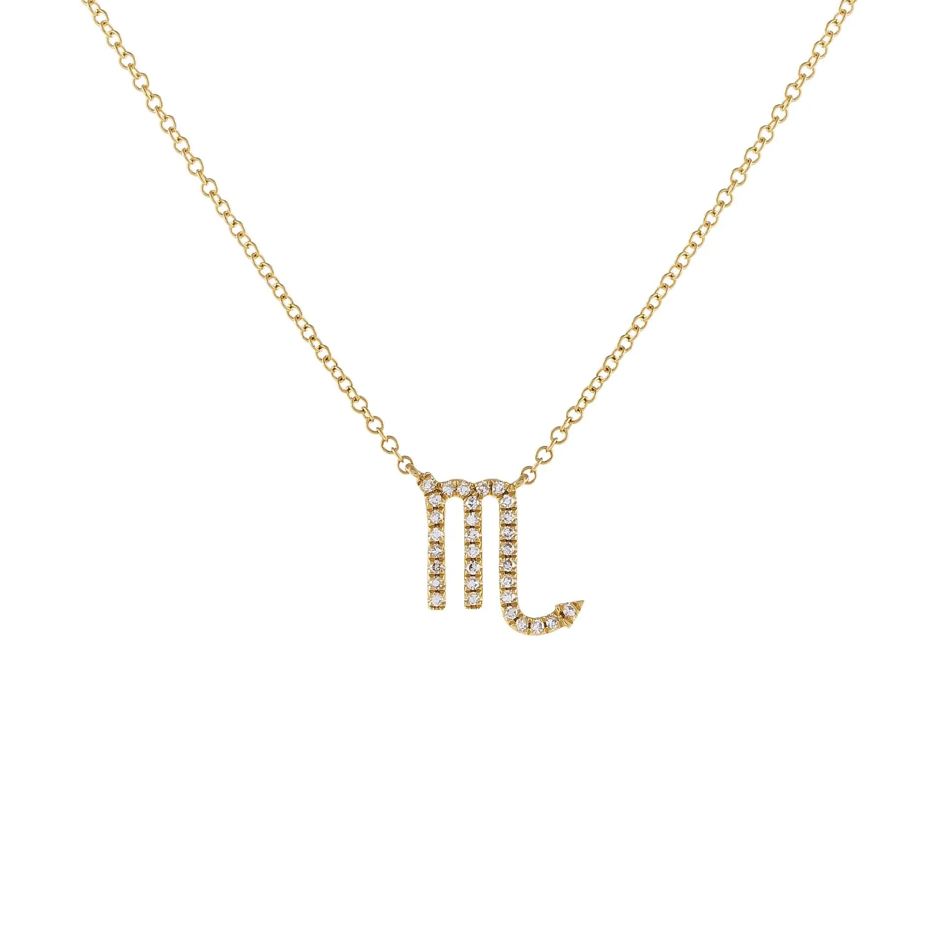 Diamond Zodiac Necklace 14K