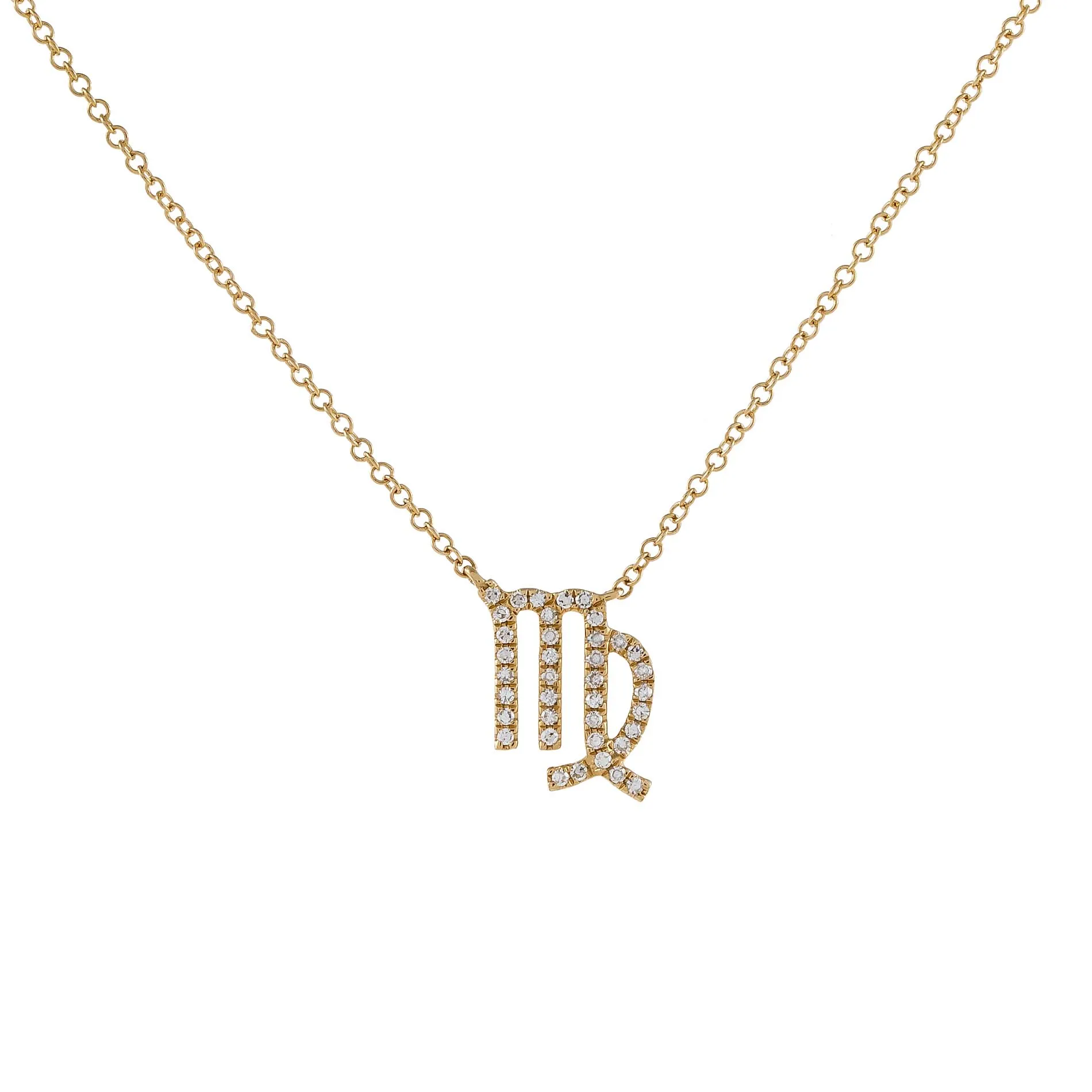 Diamond Zodiac Necklace 14K