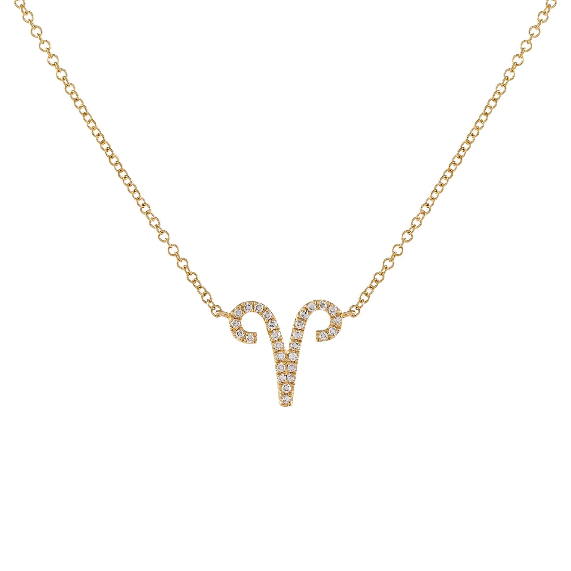 Diamond Zodiac Necklace 14K