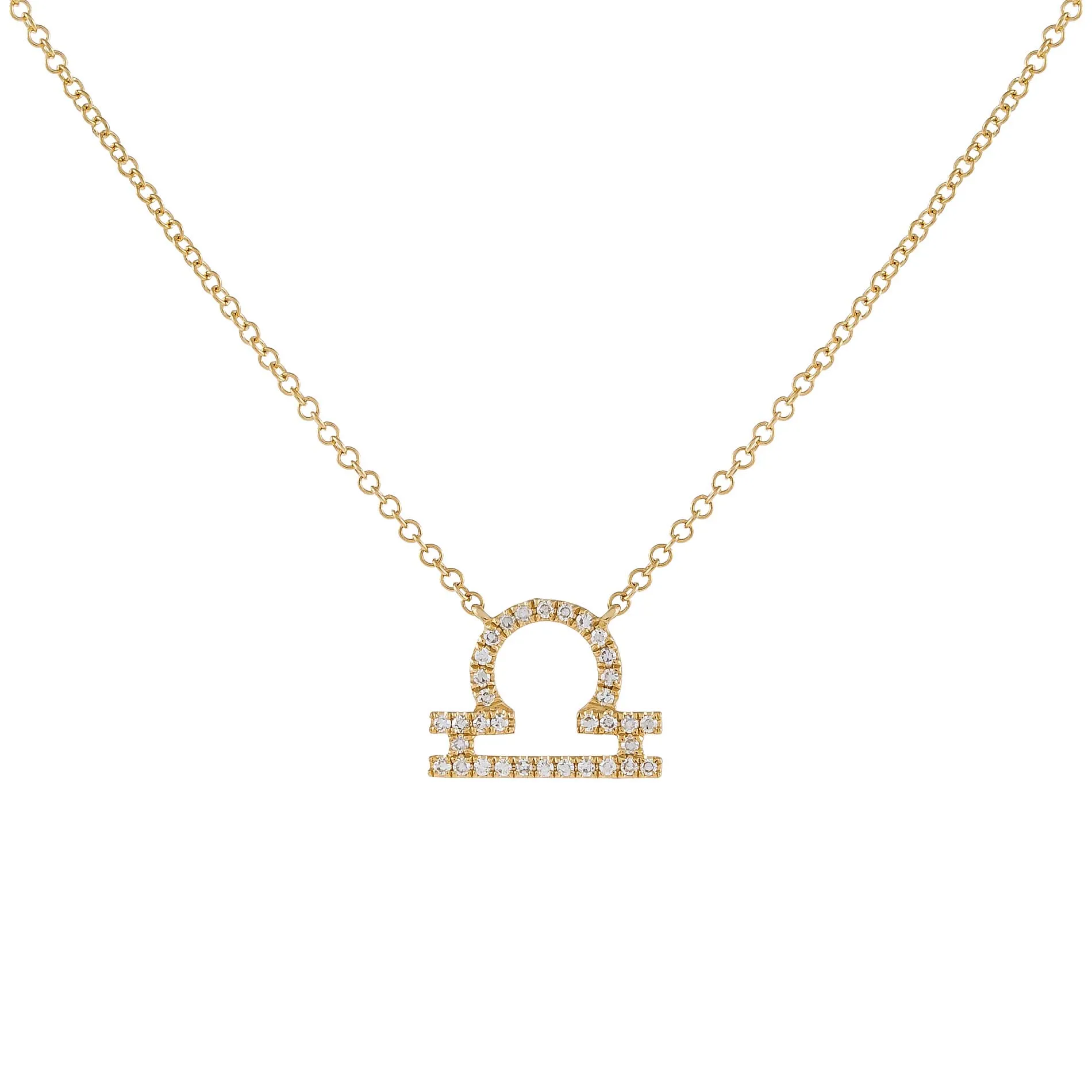 Diamond Zodiac Necklace 14K