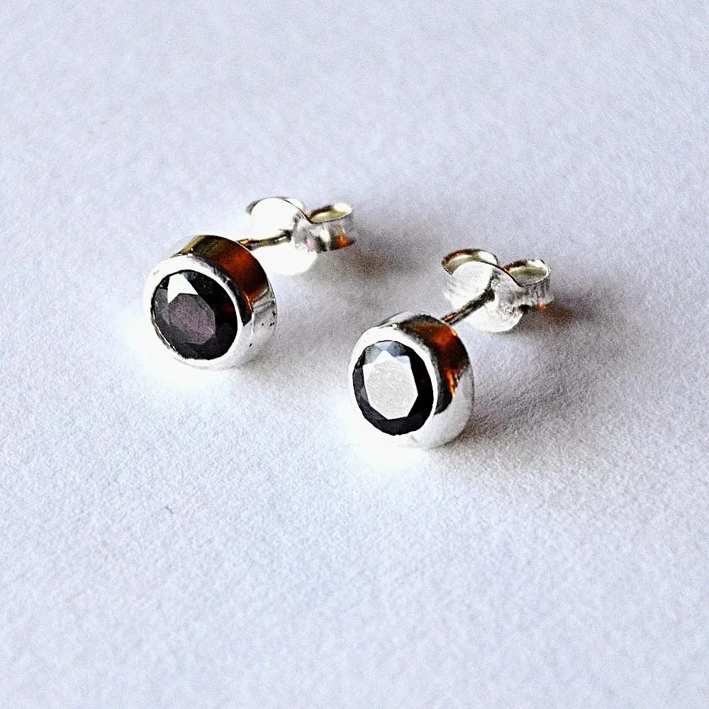 Dot of Garnet Earrings