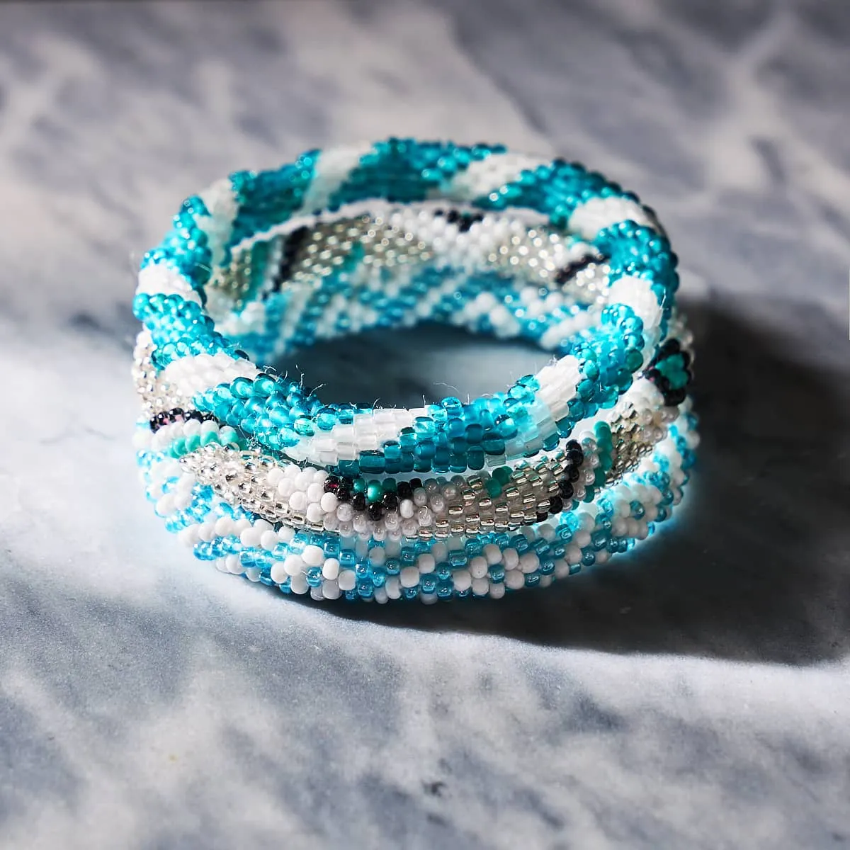 Electric Icicle | Himalayan Glass Bead Bracelet