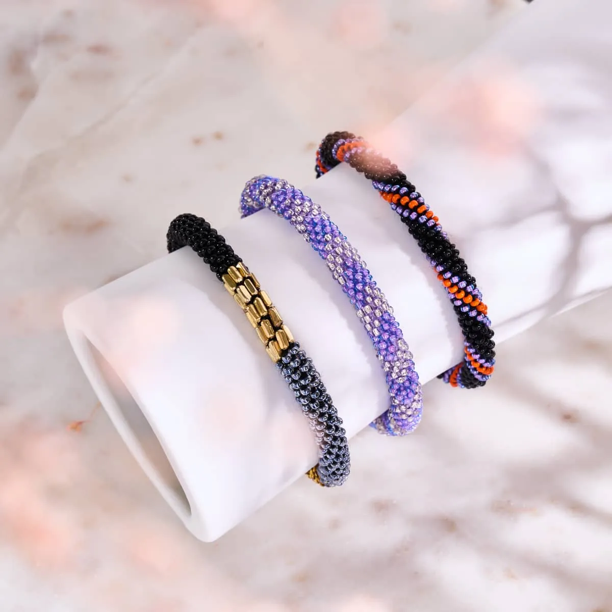 Eyes Wide Shut | Himalayan Glass Bead Bracelet